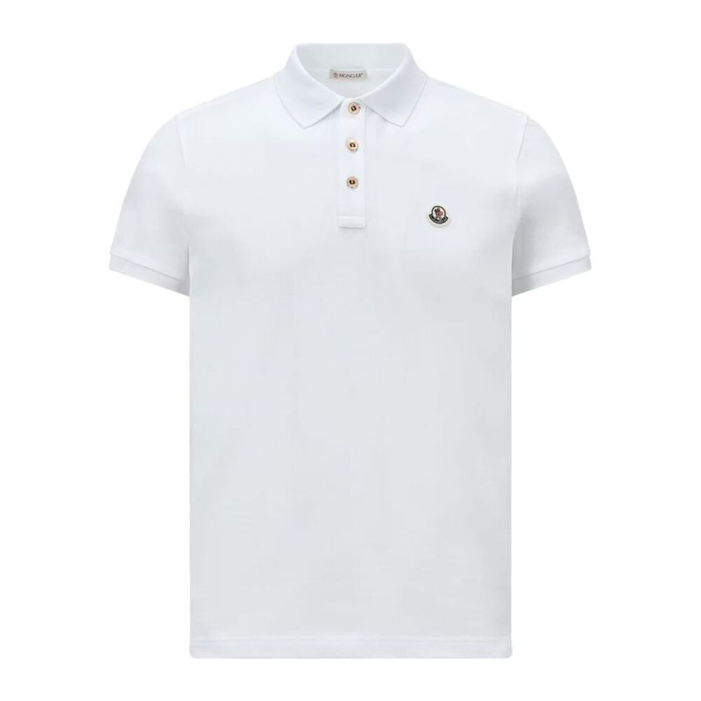 Moncler Men Logo Patch Cotton Polo Shirt